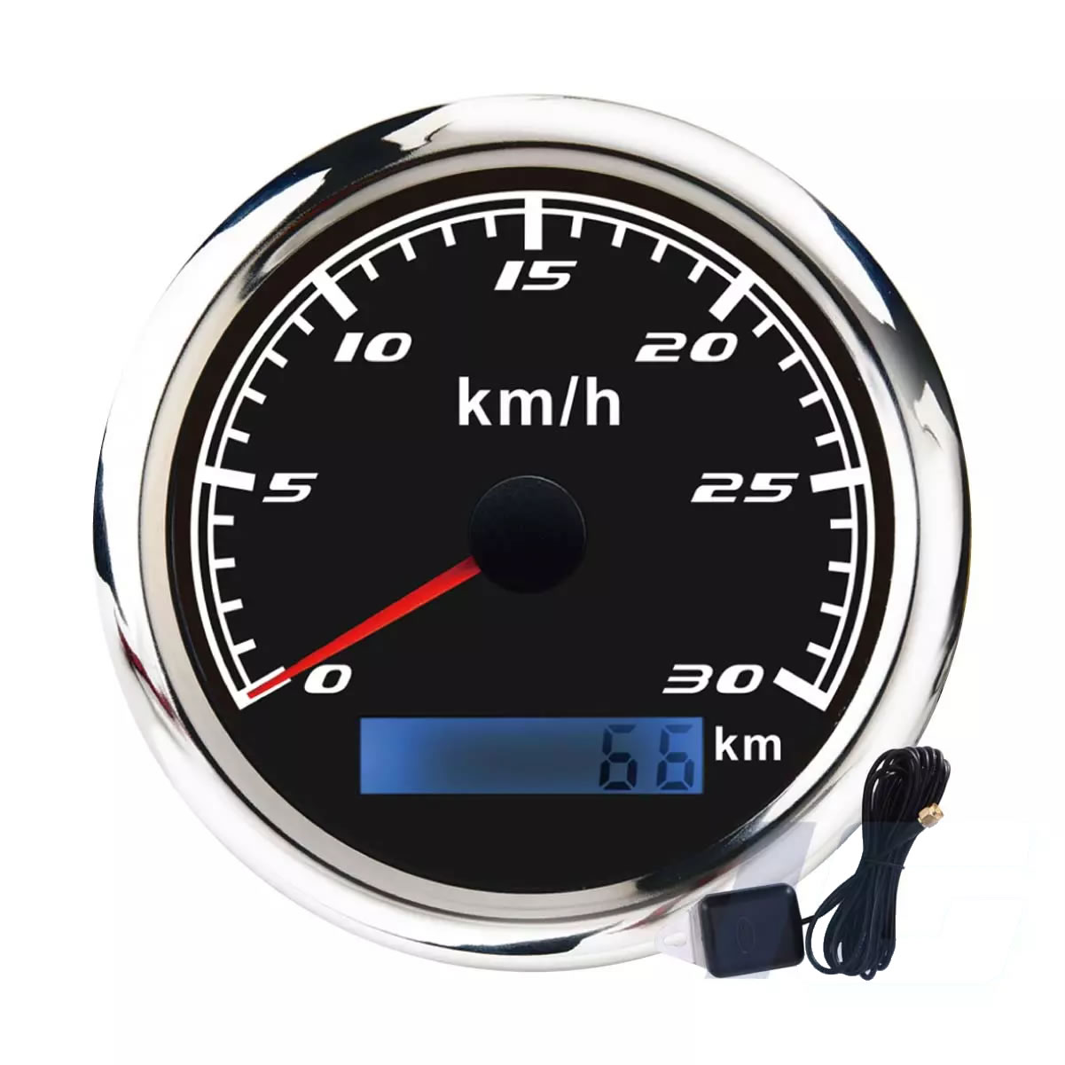 85mm Black Face Indicator Meter Gauge Kits - 12V - 24V Speedometer With Odometer and GPS Sensor For Golf Vehicles- Golf Course Car